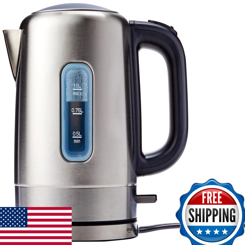 Retailer Basics Electric Stainless Steel Kettle For Tea And Coffee Bpa-Free
