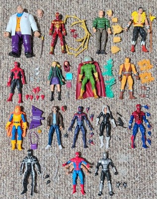 Hasbro Marvel Legends Spider-Man Retro Animated Misc Figure Lot of 16