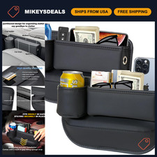 Universal Car Seat Gap Filler Organizer - Premium Leather Console Storage, Easy