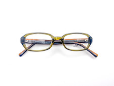 1990s Esprit Vintage Eyeglasses Olive Green Rectangular Acetate Frames  NOS