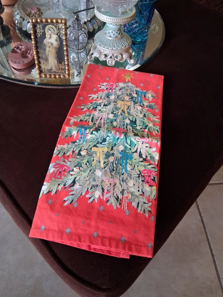 ANTHROPOLOGIE DISH TOWEL GRAND CHRISTMAS TREE DISHTOWEL ❤️ BEAUTIFUL NEW - Image 3 of 4