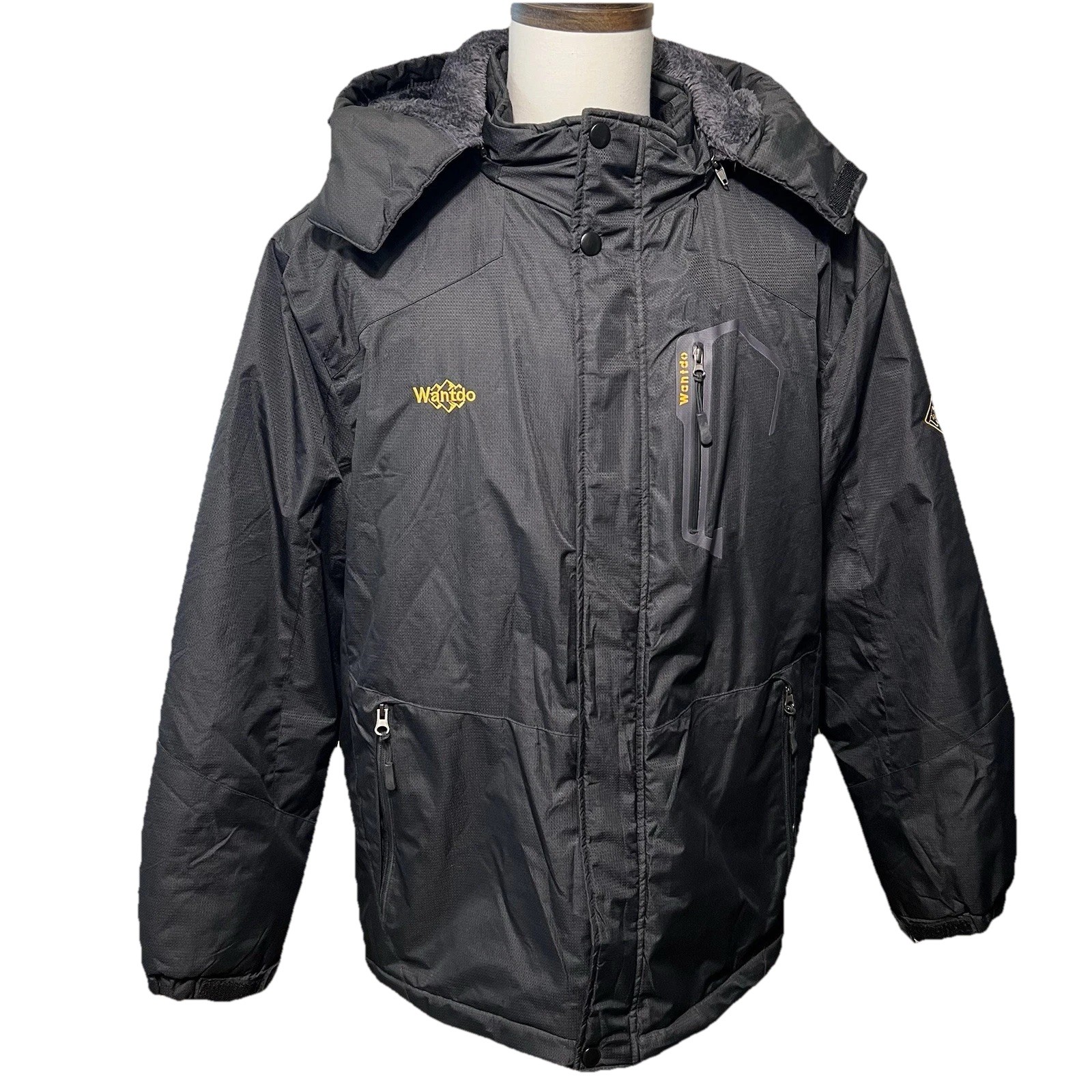 Wantdo Mens Waterproof Insulated Ski Jacket Hooded XL