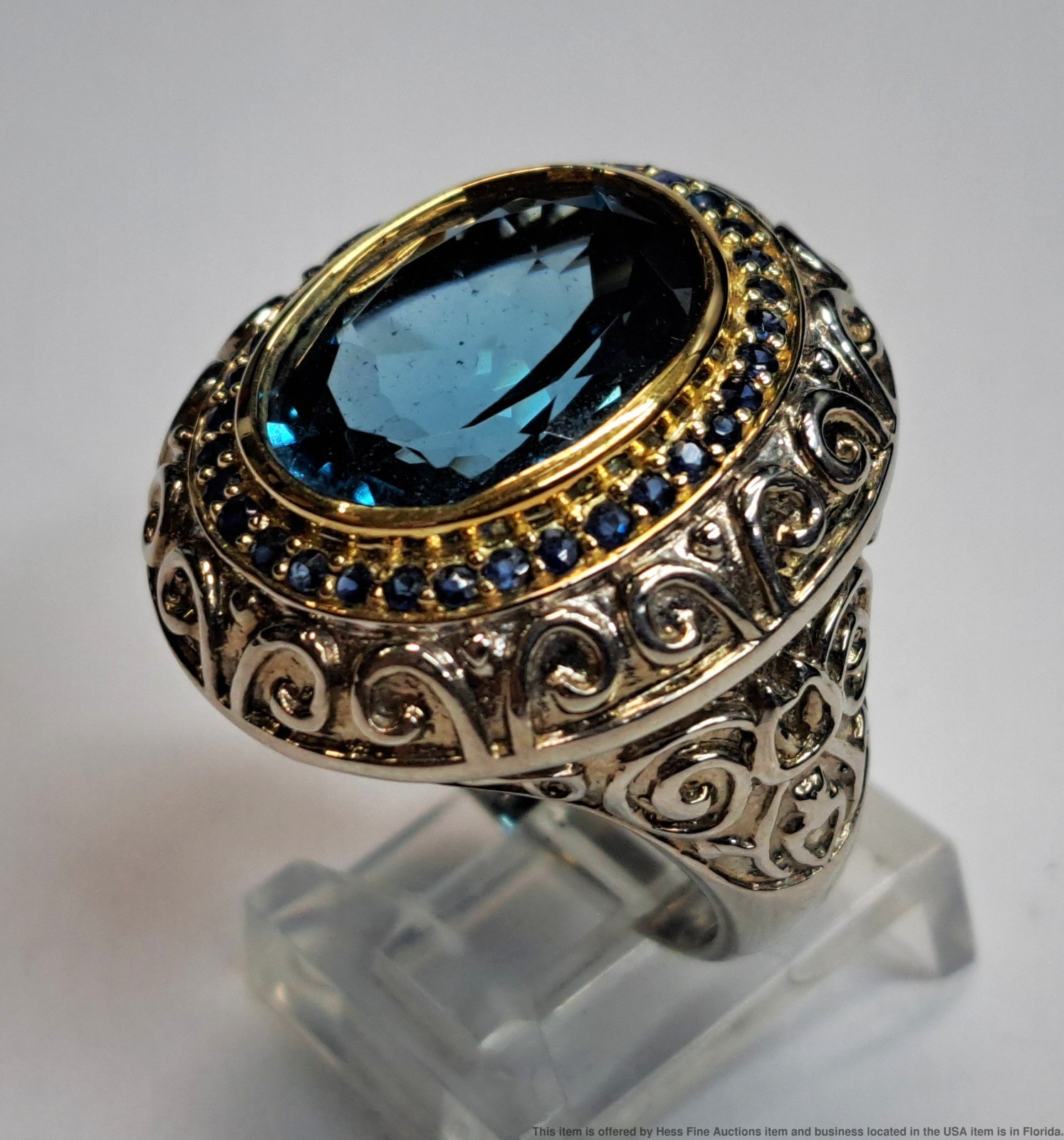 Massive Multi Gemstone Designer Signed Sterling S… - image 4