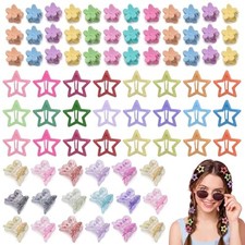 120 Pcs Mini Hair Clips Butterfly Hair Claw Clips Cute Star Snap Hairs