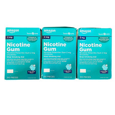 Amazon Basic Care 2mg Nicotine Gum 310 Pieces/Box - 3 Pack 930 Pcs Exp. 5/26