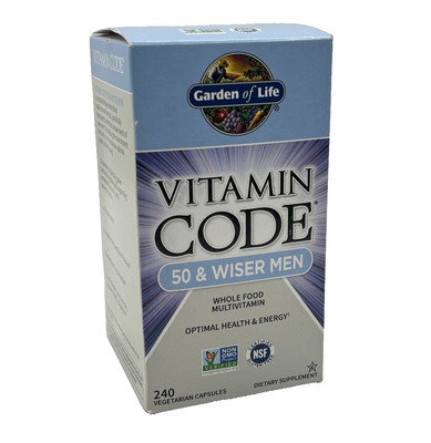 Garden of Life Men s 50+ Multivitamin 240ct  (EXP 05/2026)