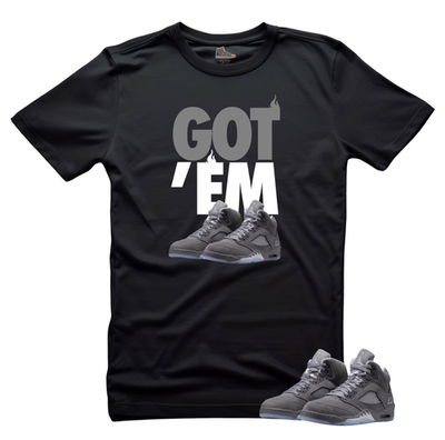 #ad #ad Shirt To Match Jordan 5 Wolf Grey Shoes GOT#x27;EM Sneaker Match Tees Black $25.27