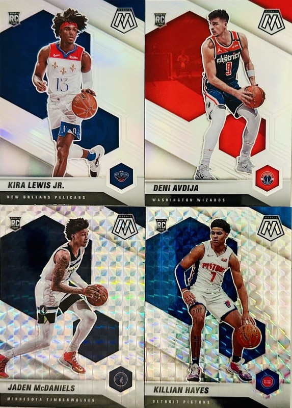 (4) Card 2020-21 Panini Mosaic Prizm Rookie RC ERROR Lot MISSING *Prizm* SP BV$