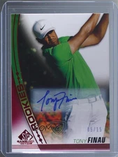 2021 SP Game Used Rookies Red Auto /15 Tony Finau #30 Rookie Auto RC