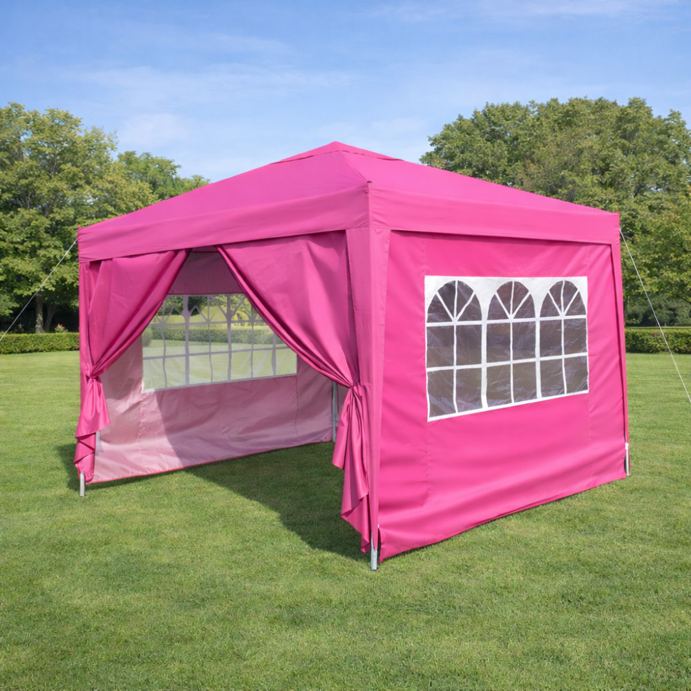 Tent Removable Sidewalls & 2 Windows Carry Bag Magenta