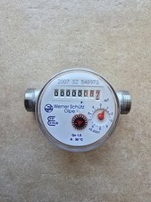 Wasserzähler Kaltwasserzähler  Qn 1,5 m3  Werner Schütz 3/4 Zoll Anschluss