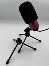 Tested FIFINE K669B USB Condenser Mic Rose Red w/ Foam Cover 2 Tripods