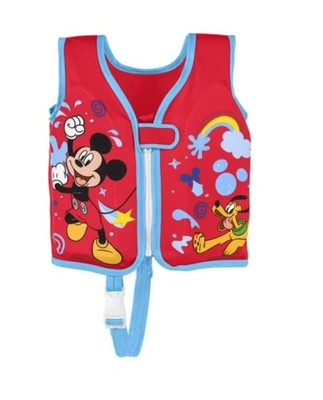 Disney Mickey Fabric Swim Vest S/M Red Ages 1+ Up to 40 lbs