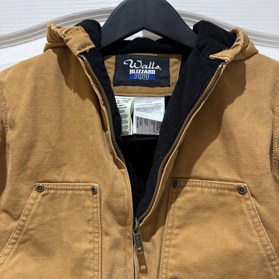 Tan Walls Blizzard Insulated Heavy Duck Jacket Youth S 6-7 Boys Girls - Image 2 of 4