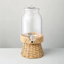 7L Drink Dispenser with Woven Stand - Hearth & Hand with Magnolia