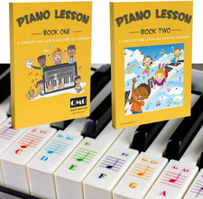 Piano Keyboard Stickers Piano Lesson Books 1 2 for Kids Beginners