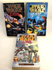 Star Wars X-Wing PB Book Lot Wraith Squadron Iron Fist Isard's Revenge