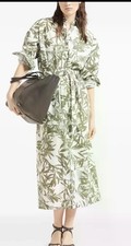Brunello Cucinelli Floral Cotton Oversized Long Dress Sz XS NWT $4300