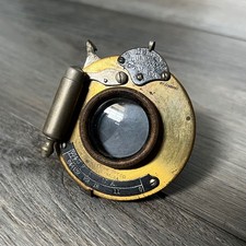Antique 1901 Wollensak Gundlach Optical Brass Camera Shutter Lens Assembly