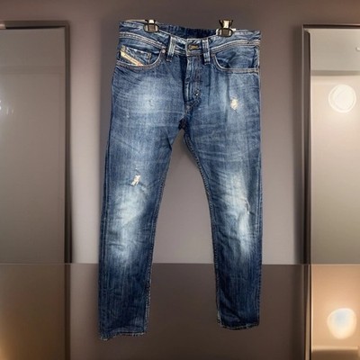 Diesel Thanaz Jeans Men 30x30 Dark Indigo Slim Dirty Wash 008S9 | eBay