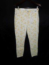 Judy Blue Jeans 9 29 NWT White Yellow Floral Flower Child Skinnies Mid Rise NEW