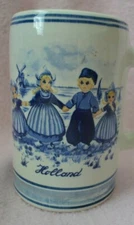  Delfts Blauw Mug  Dutch Boy with Girls  VINTAGE HOLLAND