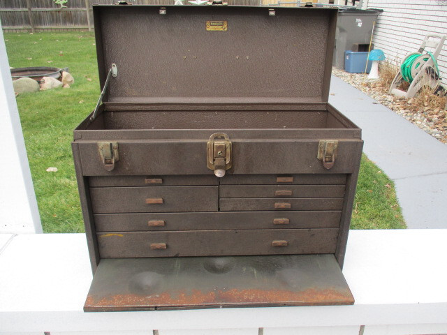 KENNEDY 7 Drawer Tool Box Model # 520 Toolbox Chest Vintage GC