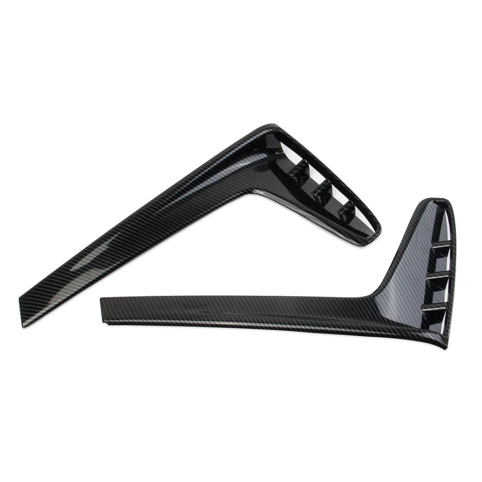 Carbon Fiber Style Front Fog Light Lamp Trim Cover For Honda Ridgeline 2021-2025 - Image 3 of 4