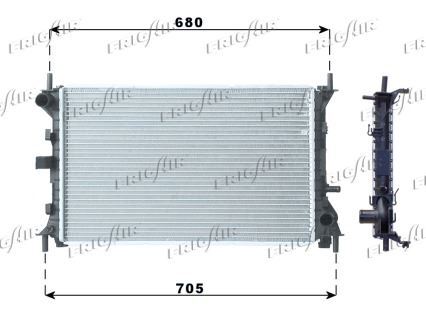 Radiateur Ford Focus 1 1.6 16v Flexifuel thermique de remplacement pour moteur essence