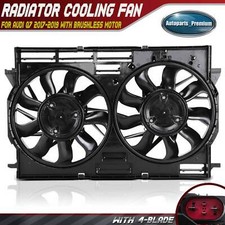 Dual Radiator Cooling Fan Assembly with Brushless Motor for Audi Q7 2017-2019