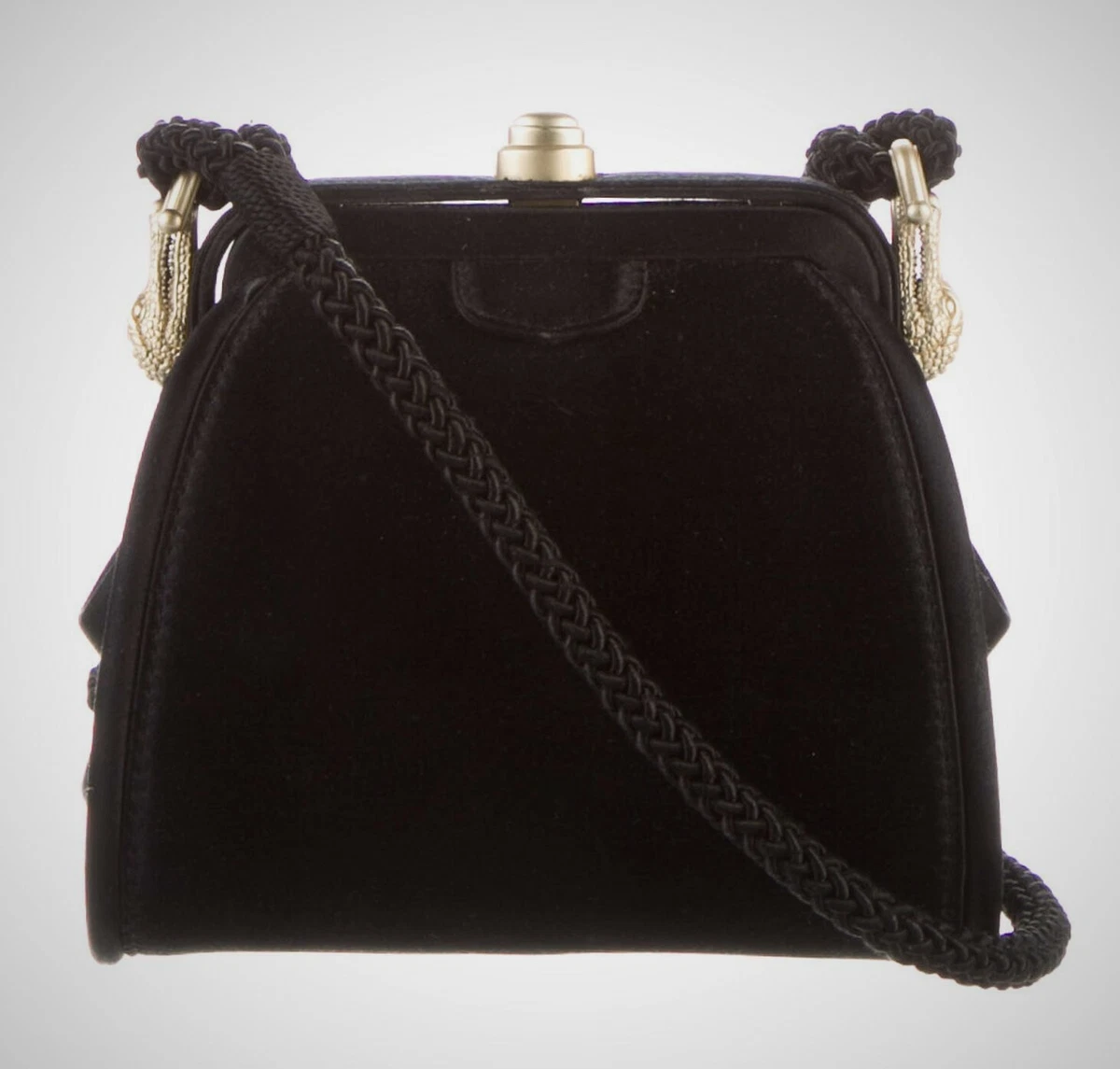 Lot 13 - Chanel: A black patent leather hinged box bag