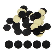 48pcs Round Adhesive Felt, 13mm 1/2" Craft Stickers Non-Woven Fabric Black