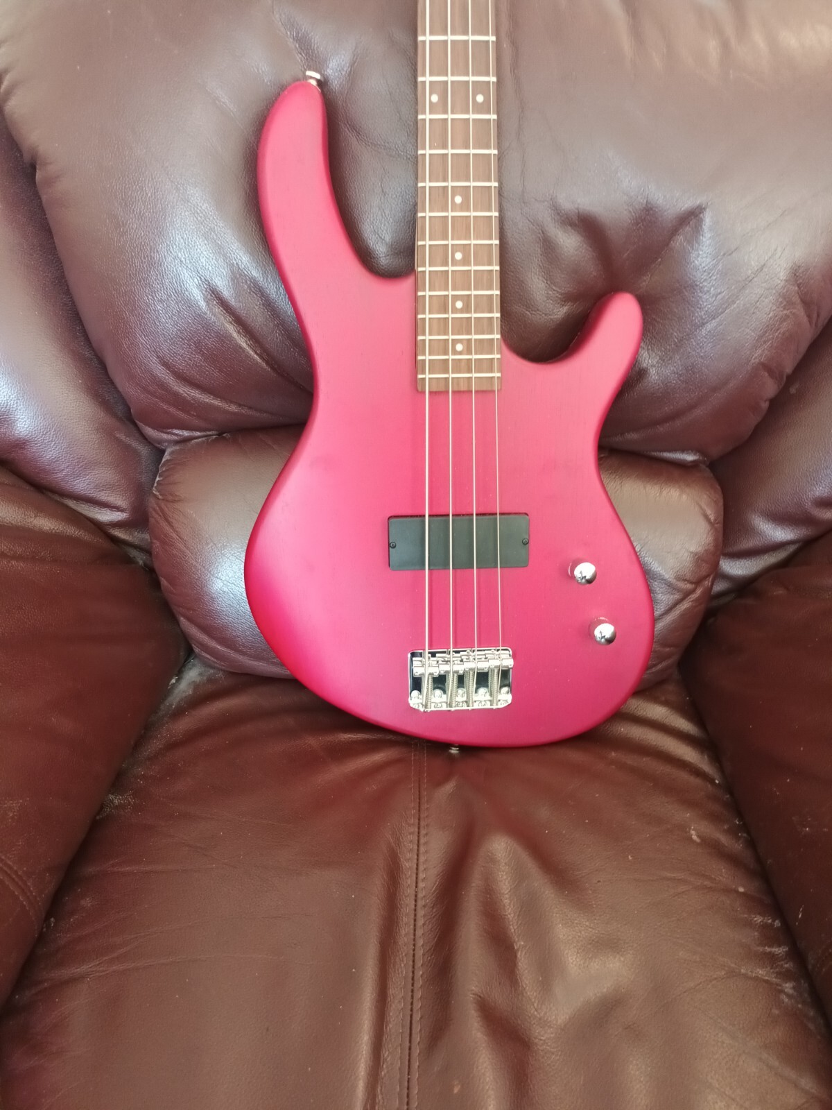 CORT SHORT SCALE BASS GUITAR In Red With Carry Case. eBay