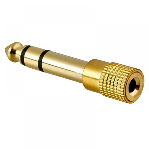 2X 6.3mm Male to 3.5mm Female Plug Jack Stereo Headphone Audio Adapter Connector - 第 4/7 張圖片