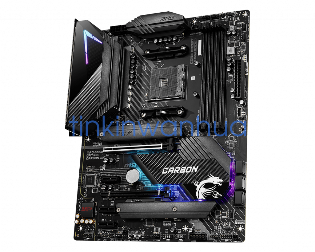 For MSI MPG B550 GAMING CARBON WIFI Motherboard Socket AM4 Display