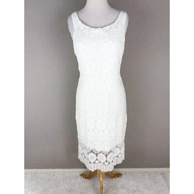 off white long sleeve lace dress Off-White Lace Off-the-Shoulder Long Sleeve A-Line Party Dress – Modsele main image 0