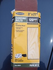 3 PC 3 x 21 Inch Sanding Belts 120 Grit Aluminum Oxide Sanding Belt Premium