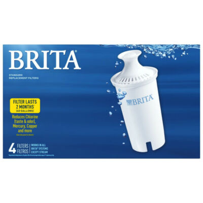 Brita Standard Replacement Filters For Brita Water Pitchers 4 Pack  NEW IN BOX