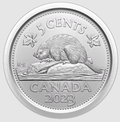 2023 Canada 5 cent nickel - King Charles BU from special wrap roll