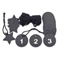 24 Frau Wundervoll Adventskalenderzahlen Mit Schnur, Schwarz Weihnachtskalender