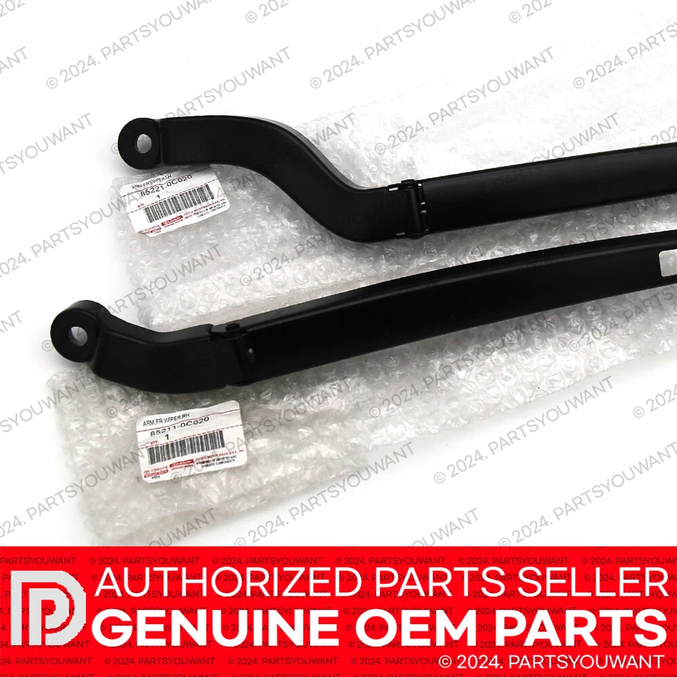 GENUINE Toyota 08-18 Tundra Sequoia Front Left + Right Windshield Wiper Arm SET Foto 3 de 4
