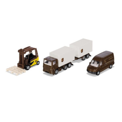 Siku 6324 UPS Logistics Set Maßstab 1:87 UPS Truck UPS Van UPS Gabelstapler Lieferung