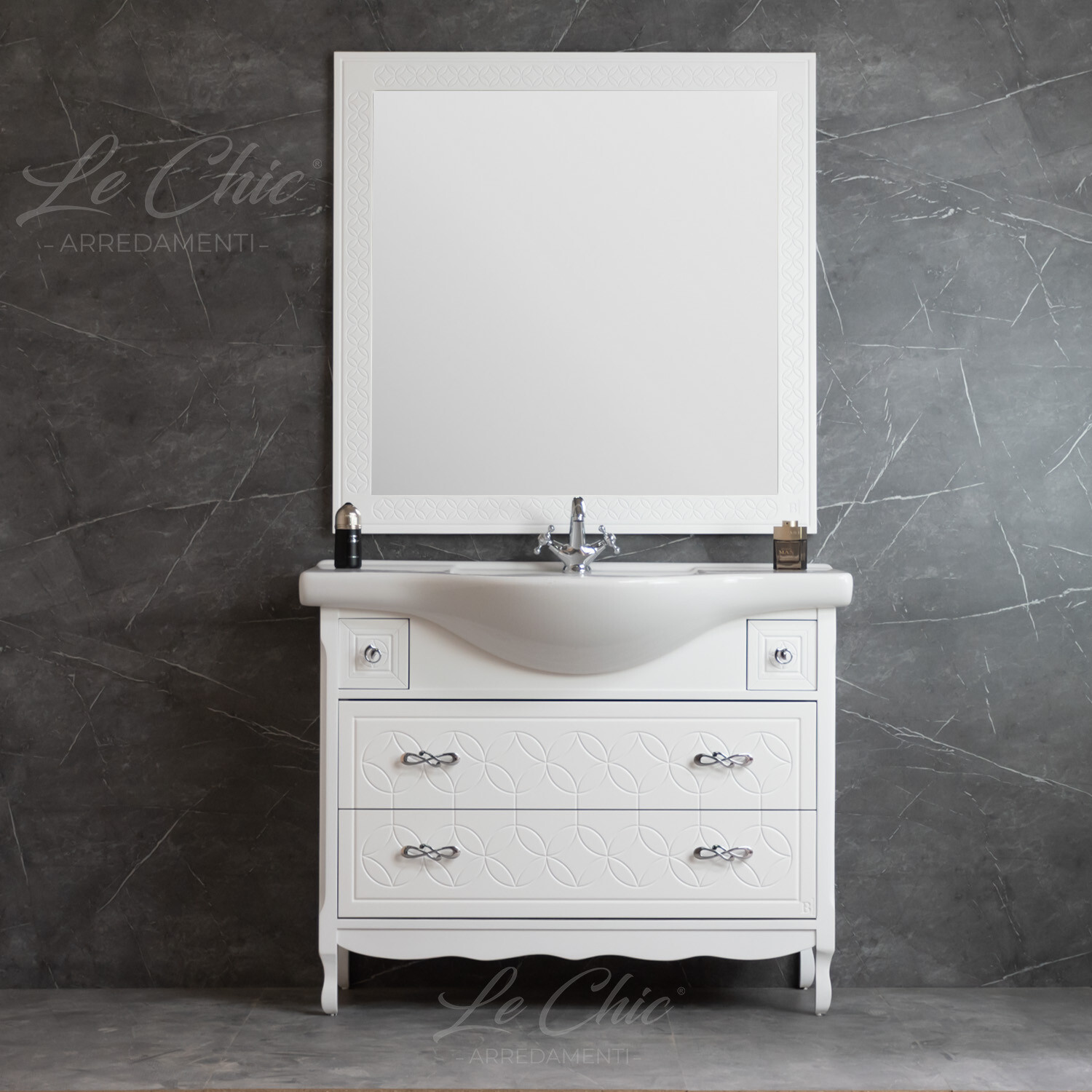 Mobile bagno Karma in stile classico moderno arredo con lavabo da terra