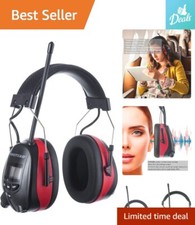 Wireless Noise-Canceling AM FM Radio Headphones - Bluetooth, Digital Display