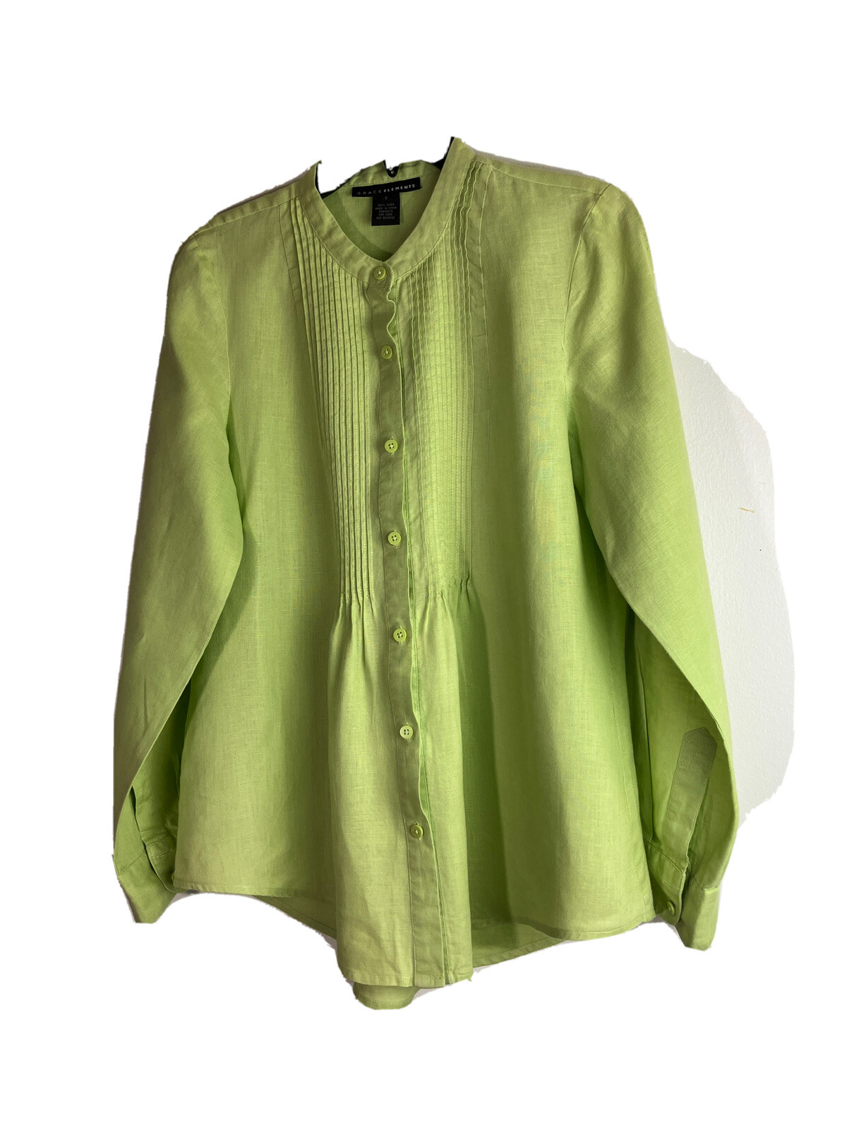 GRACE ELEMENTS rolled sleeve standing collar  100… - image 3