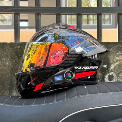 Bluetooth Motorcycle Intercom Helmet Full Modular Motorbike Helmets DOT Approved