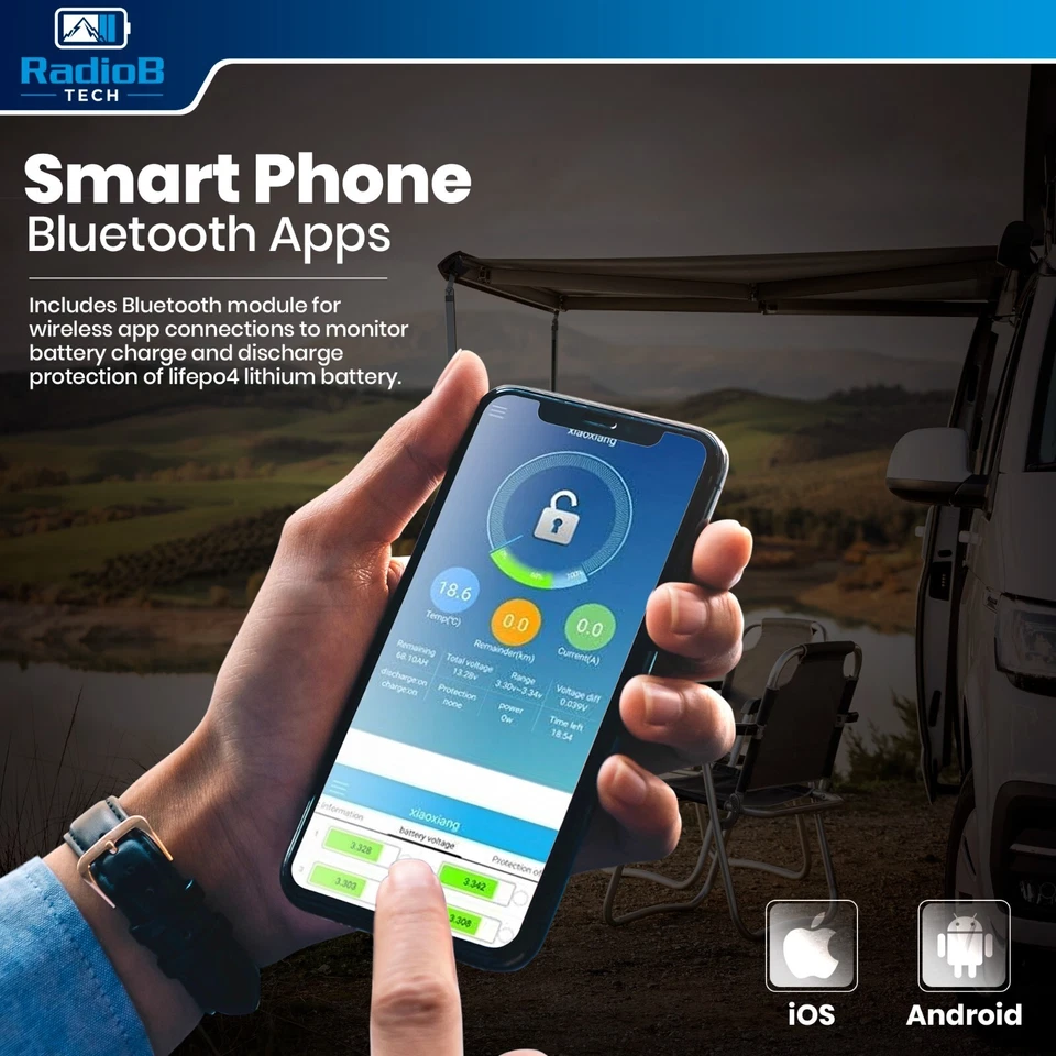 Smart BMS 12V 4S 150A Lithium Lifepo4 Battery System w/Bluetooth US Stock 4S12V - Image 2 of 4