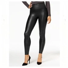 SPANX Black Faux Leather Leggings
