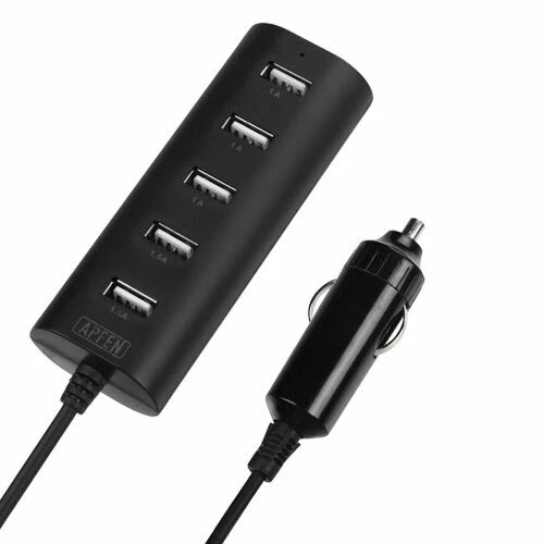 USB 5 Port Car Charger multiple power station  For Apple Samsung LG PSP Tablet - Image 4 of 4