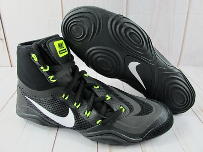 Nike Hypersweep Wrestling Shoes Black Volt 717175-017 ~ Size 8 | eBay